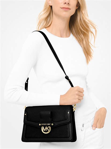 michael kors jessie medium pebbled leather shoulder bag